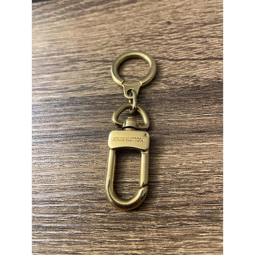 SOLD Louis Vuitton gold tone ring keychain holder bag charm great